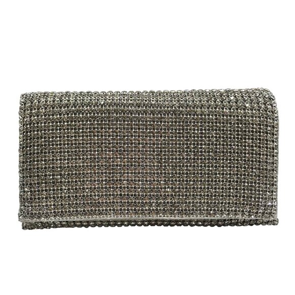I.N.C. International Concepts Silver Mesh Prudence Convertible Clutch - Picture 1 of 10